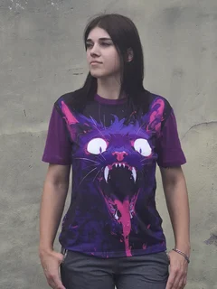 кот,панк,футболка